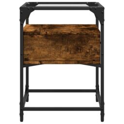 Berkfield Home Bedside Cabinets 2 pcs Smoked Oak 40x40x55 cm Engineered Wood in Brown - Size: 40 x 40 x 55 cm - thumbnail 6