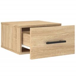 Berkfield Home Wall-mounted Bedside Cabinet Sonoma Oak 35x35x20 cm in Brown - Size: 35 x 35 x 20 cm - thumbnail 6