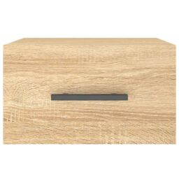 Berkfield Home Wall-mounted Bedside Cabinet Sonoma Oak 35x35x20 cm in Brown - Size: 35 x 35 x 20 cm - thumbnail 5