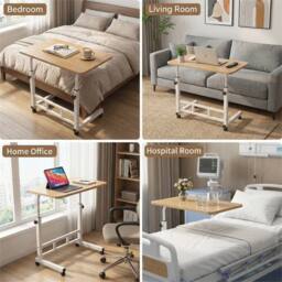 Nordara Bamboo Folding Laptop Stand Adjustable Angle Bed Breakfast Tray Table in Natural - thumbnail 6