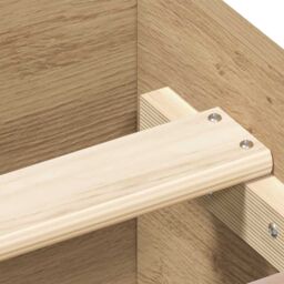 Berkfield Home Bed Frame without Mattress Artisan Oak 100x200 cm Engineered Wood in Brown - thumbnail 8