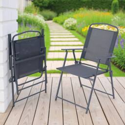Gainsborough 6 Piece Garden Furniture Set with Glass Table, 4 Chairs & Parasol in Grey - thumbnail 2