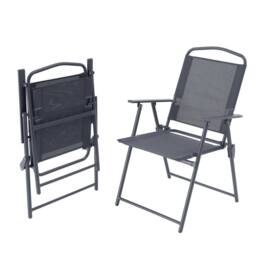 Gainsborough 6 Piece Garden Furniture Set with Glass Table, 4 Chairs & Parasol in Grey - thumbnail 4