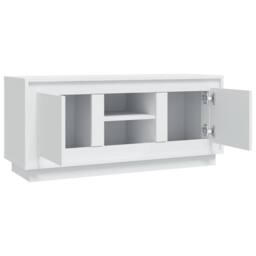 Berkfield Home TV Cabinet White 102x35x45 cm Engineered Wood - Size: 102 x 35 x 45 cm - thumbnail 7