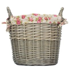 Red Hamper Craft Basket With Garden Rose Lining in Grey - thumbnail 3