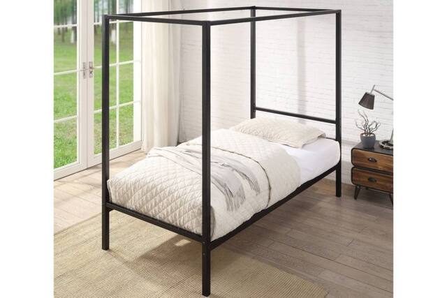 Crazy Price Beds Ltd Chalfont Four Poster Metal Bed in Black - Size: King - image 1