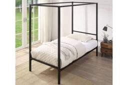 Crazy Price Beds Ltd Chalfont Four Poster Metal Bed in Black - Size: King - thumbnail 1