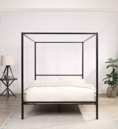Crazy Price Beds Ltd Chalfont Four Poster Metal Bed in Black - Size: King - thumbnail 4