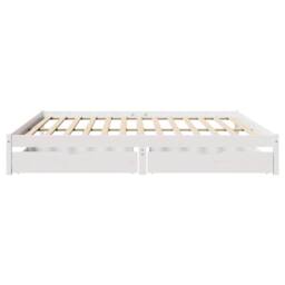Berkfield Home Full Bed Frame without Mattress White 180x200 cm Super King Solid - thumbnail 5