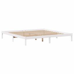 Berkfield Home Full Bed Frame without Mattress White 180x200 cm Super King Solid - thumbnail 7