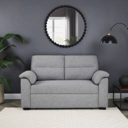Home Garden Direct Tivoli - 2 Seater Pull out Sofa Bed in Soft Woven Fabric in Grey - thumbnail 2