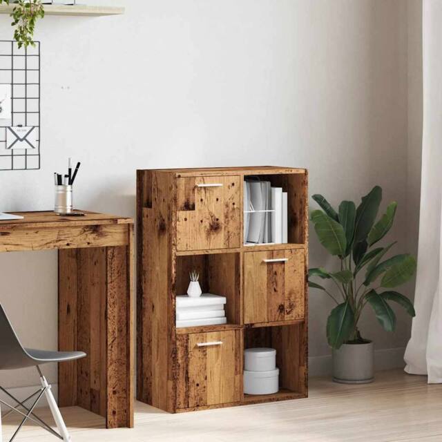 Berkfield Home Decorative Bookshelf Old Wood 60.5x30x90 cm Engineered Wood in Brown - image 1