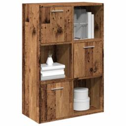 Berkfield Home Decorative Bookshelf Old Wood 60.5x30x90 cm Engineered Wood in Brown - thumbnail 2