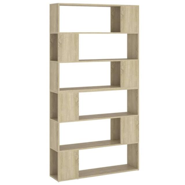 Berkfield Home Book Cabinet Room Divider Sonoma Oak 100x24x188 cm in Light Brown - Size: 100 x 24 x 188 cm - image 1