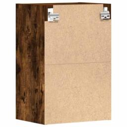 Berkfield Home Hanging Cabinet Smoked Oak 40x29.5x60 cm Engineered Wood in Brown - thumbnail 6