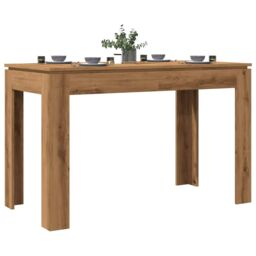 Berkfield Home Dining Table Artisan Oak 120x60x76 cm Engineered Wood in Brown - Size: 120 x 60 x 76 cm - thumbnail 3