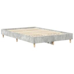 Berkfield Home Bed Frame No Mattress Concrete Grey 135x190 cm Double Engineered Wood - thumbnail 7
