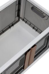 Living and Home 2-Door Collapsible Storage Organizer Box Wardrobe 48.7*31*30 CM in Dark Grey - thumbnail 5