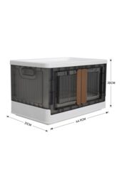 Living and Home 2-Door Collapsible Storage Organizer Box Wardrobe 48.7*31*30 CM in Dark Grey - thumbnail 6