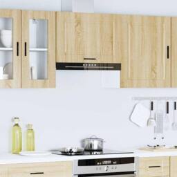 Berkfield Home Kitchen Wall Cabinet Porto Sonoma Oak Engineered Wood in Brown - thumbnail 4