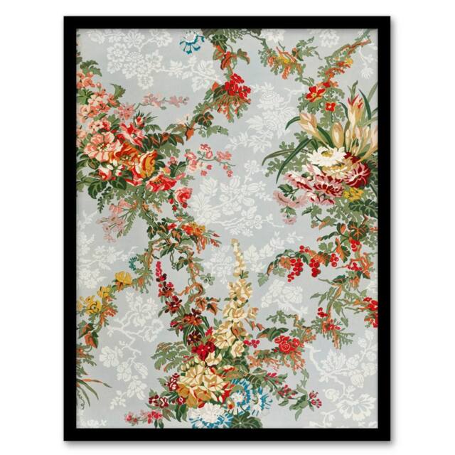 Artery8 Sir Matthew Digby Wyatt Framed Wall Art Elegant Vintage Flower Pattern - Size: A4 - image 1