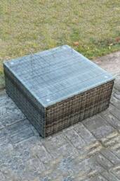 Fimous 6 Seat Modular Rattan Garden Furniture Sofa Set Corner Sofa in Dark Grey - thumbnail 5
