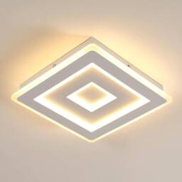 Goeco Modern Square LED Ceiling Light, 36 W 28 cm 3000 K in White - thumbnail 1