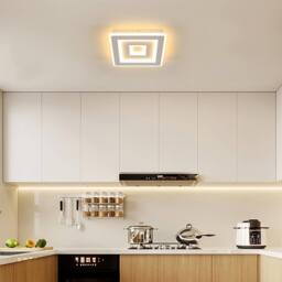 Goeco Modern Square LED Ceiling Light, 36 W 28 cm 3000 K in White - thumbnail 7