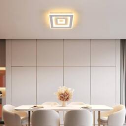 Goeco Modern Square LED Ceiling Light, 36 W 28 cm 3000 K in White - thumbnail 9
