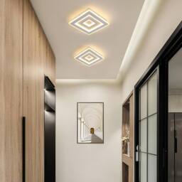 Goeco Modern Square LED Ceiling Light, 36 W 28 cm 3000 K in White - thumbnail 8