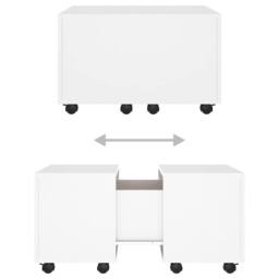 Berkfield Home Elegant Coffee Table White 60x60x38 cm Engineered Wood - Size: 60 x 60 x 38 cm - thumbnail 7