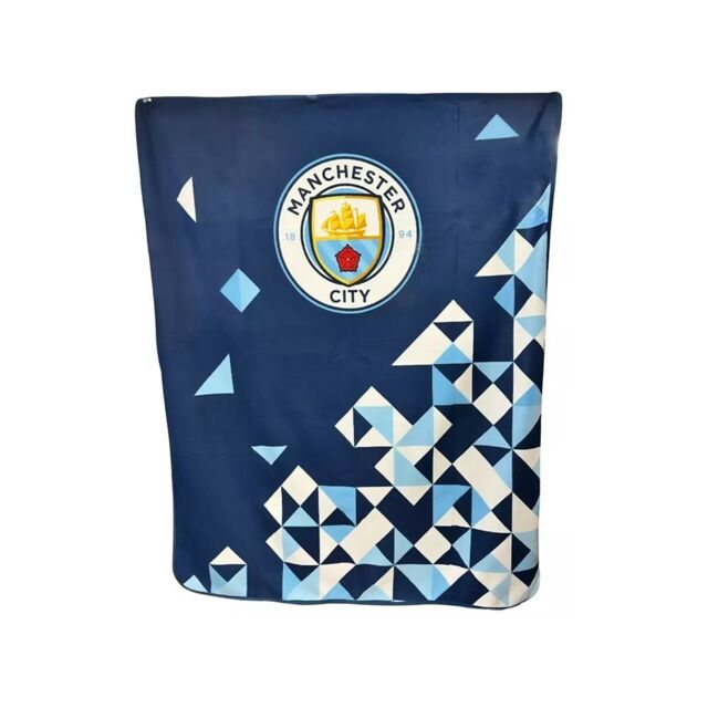 Manchester City FC Fleece Particle Blanket in Blue - image 1