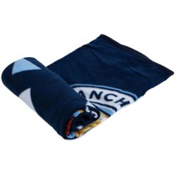 Manchester City FC Fleece Particle Blanket in Blue - thumbnail 2