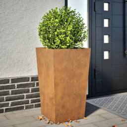 Berkfield Home Durable Garden Planter 45x45x75 cm Corten Steel in Brown - Size: 45 x 45 x 75 cm - thumbnail 2