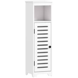 Wyld Haus Nanova Bathroom Floor Cabinet Louvered Door Adjustable Shelf White - thumbnail 2