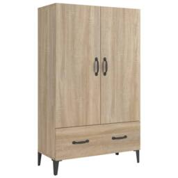 Berkfield Home Highboard Sonoma Oak 70x31x115 cm Engineered Wood in Brown - Size: 70 x 31 x 115 cm - thumbnail 1
