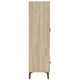 Berkfield Home Highboard Sonoma Oak 70x31x115 cm Engineered Wood in Brown - Size: 70 x 31 x 115 cm - thumbnail 6