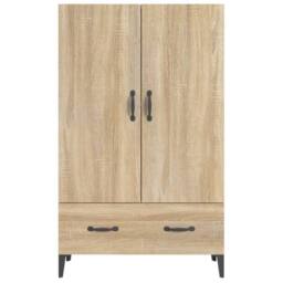 Berkfield Home Highboard Sonoma Oak 70x31x115 cm Engineered Wood in Brown - Size: 70 x 31 x 115 cm - thumbnail 5