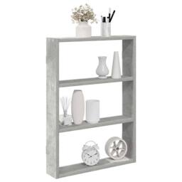 Berkfield Home Wall Shelf Concrete Grey 43x9x60 cm Engineered Wood - Size: 43 x 9 x 60 cm - thumbnail 1