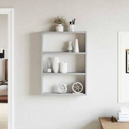 Berkfield Home Wall Shelf Concrete Grey 43x9x60 cm Engineered Wood - Size: 43 x 9 x 60 cm - thumbnail 3