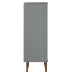 Berkfield Home Shoe Cabinet MOLDE Grey 59, 5x35x103 cm Solid Wood Pine - Size: 5 x 35 x 103 cm - thumbnail 6