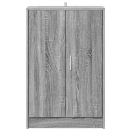 Berkfield Home Shoe Cabinet Grey Sonoma 60x35x92 cm Engineered Wood - Size: 60 x 35 x 92 cm - thumbnail 4