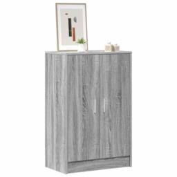 Berkfield Home Shoe Cabinet Grey Sonoma 60x35x92 cm Engineered Wood - Size: 60 x 35 x 92 cm - thumbnail 3
