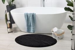 RugsX Dywaniki Łazienkowe Rug in Black - Size: 100 cm diameter - thumbnail 3