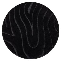 RugsX Dywaniki Łazienkowe Rug in Black - Size: 100 cm diameter - thumbnail 1