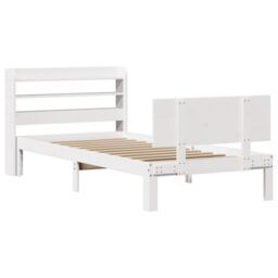 Berkfield Home Bed Frame with Headboard without Mattress White 100x200 cm - thumbnail 3