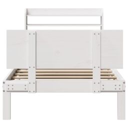 Berkfield Home Bed Frame with Headboard without Mattress White 100x200 cm - thumbnail 4