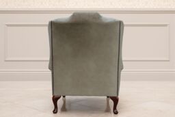 Somnior Classic Chesterfield Arm Chair Dapple Fabric UK Manufactured in Stone - Size: 1 Seater - thumbnail 3