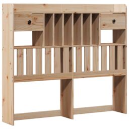 Berkfield Home Bookcase Bed without Mattress 135x190 cm Double Solid Wood Pine in Brown - thumbnail 6