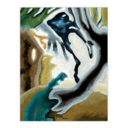 "Artery8 Barnyard Fantasy Abstract Landscape Dove Wall Art Poster Print - Size: W24"" x H32""" - thumbnail 1